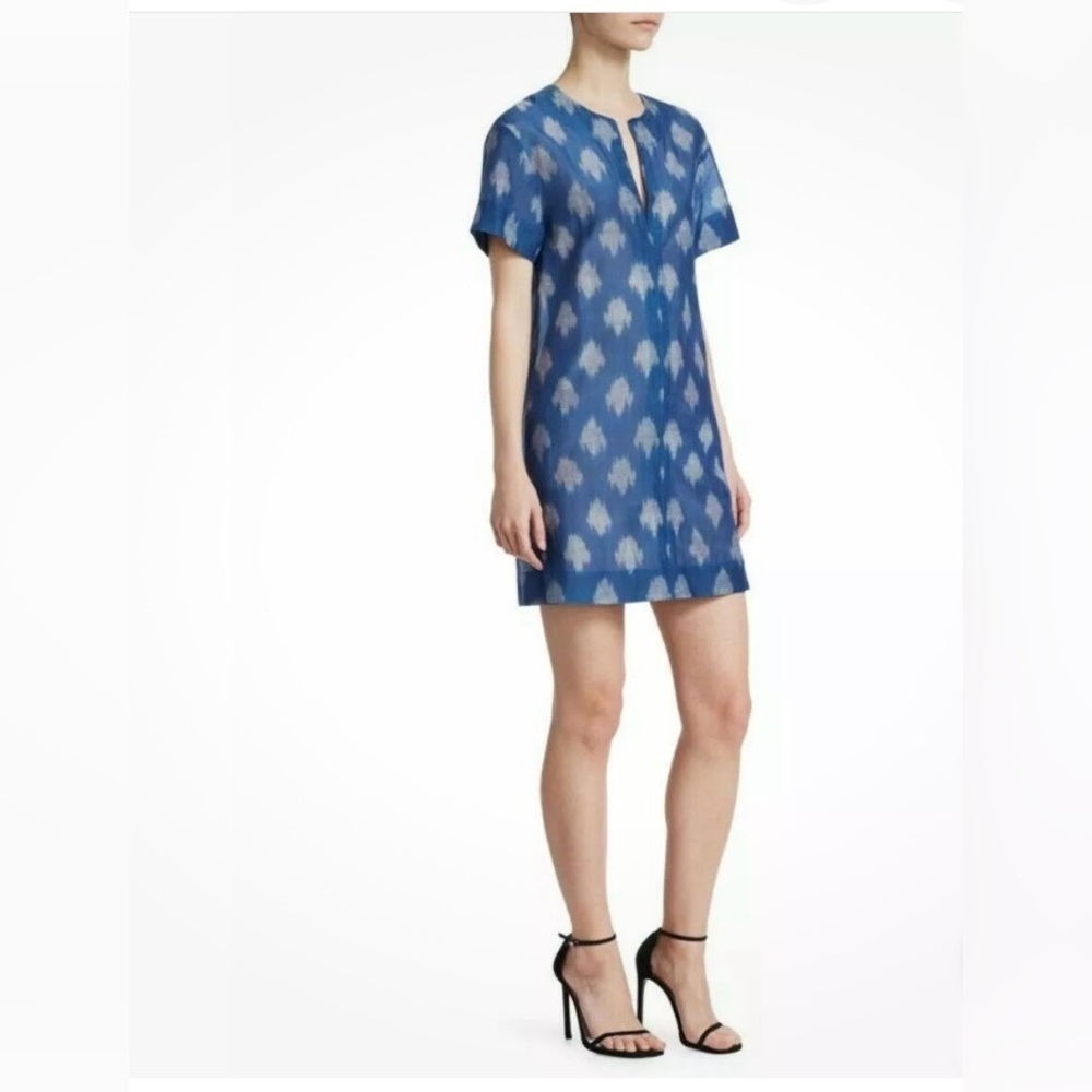 Theory.  Blue and White Tie-Dye Dress